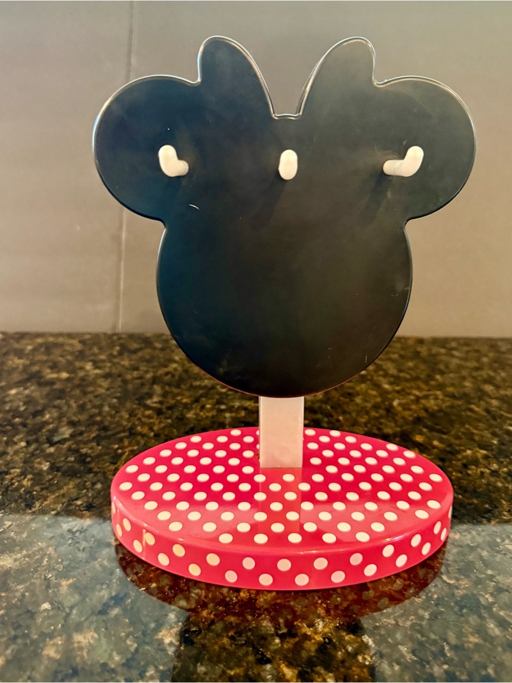 Walt DISNEY Store MINNIE MOUSE Plastic Jewelry Necklace Stand Hooks 9.5" Tall